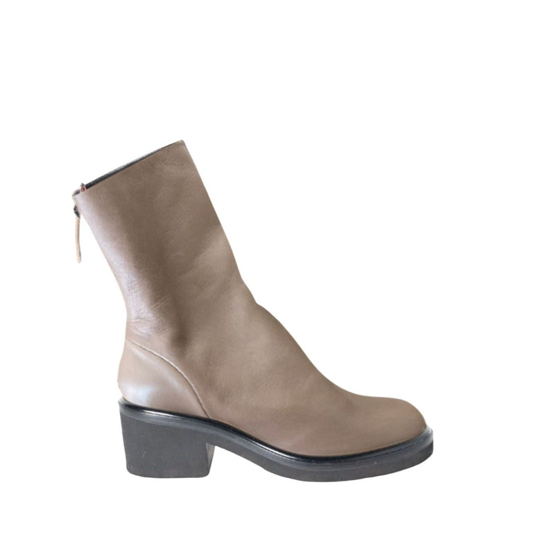 Round Toe Demi Boot with Extra Light Sole Susan By Halmanera Shoes Halmanera Matte Mushroom 36 