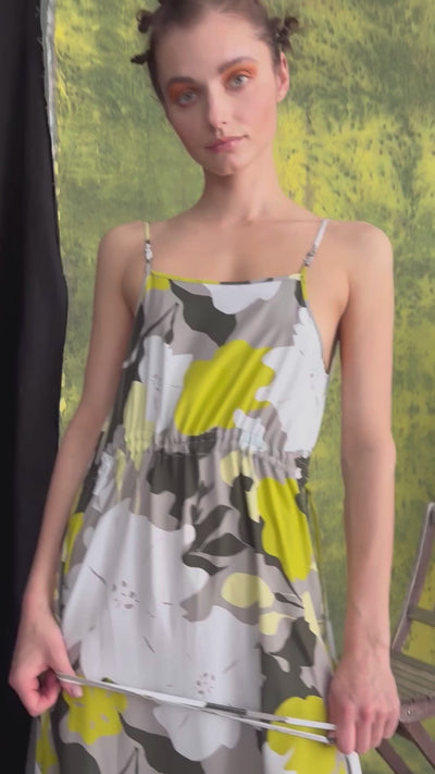 Silk Spaghetti Strap Maxi Dress - ULYSSA Dress General Orient