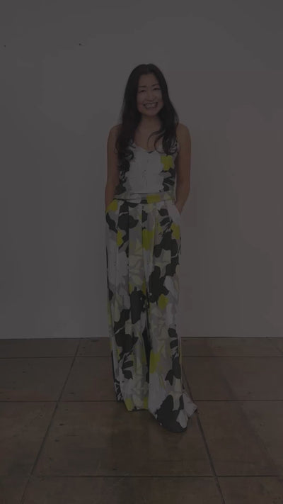 Silk Wide Leg Pant - SAXTON Pant General Orient