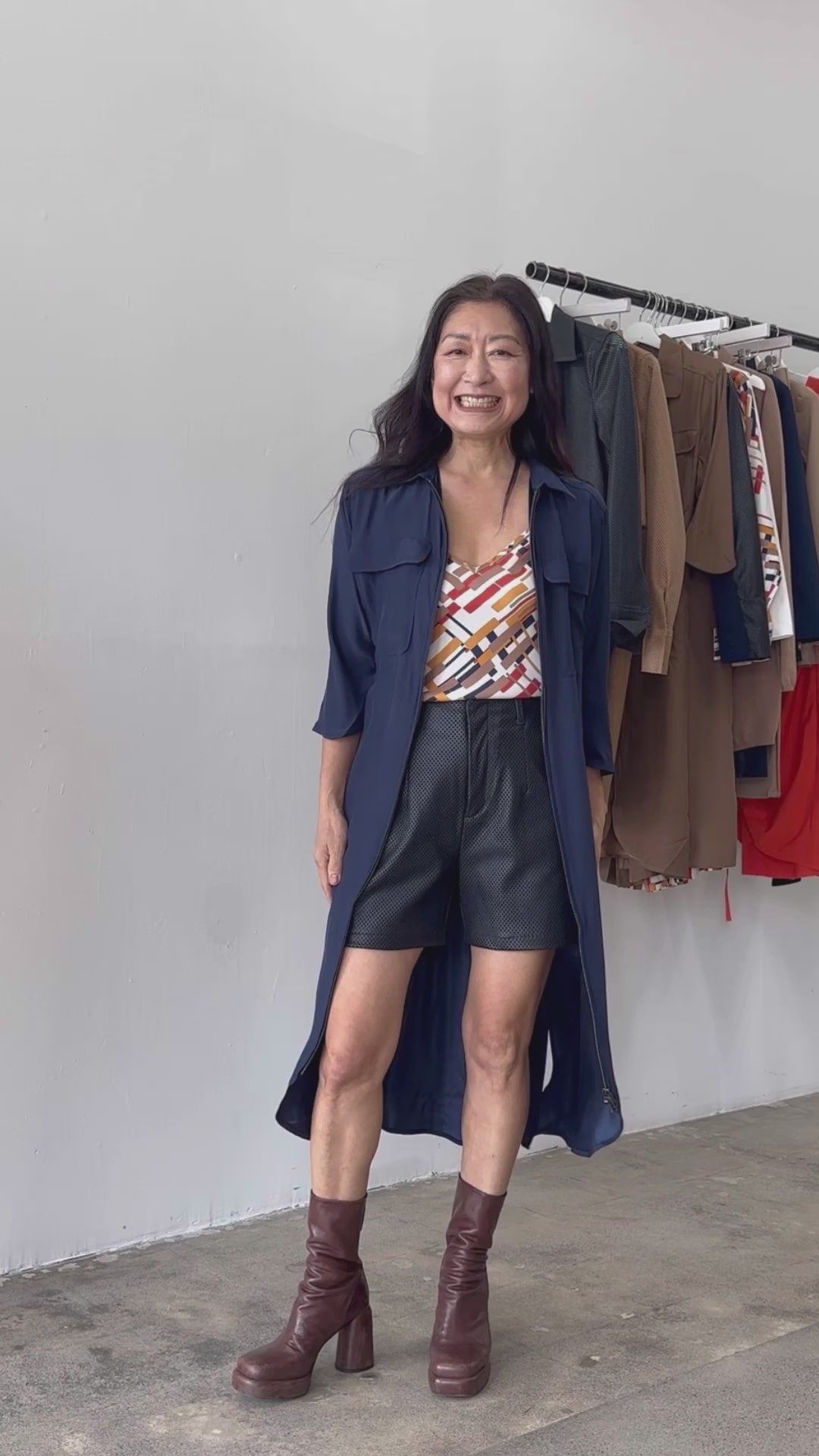 Vegan Perforated Leather Short Pants - VESTA Pant STYLEM