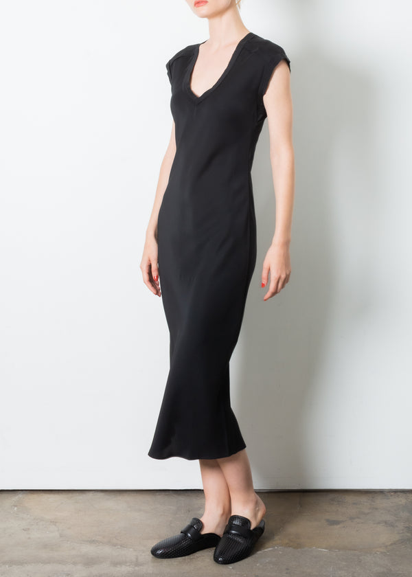 Silk Bias V Neck Long Dress - TRURO H22 Dress General Orient   