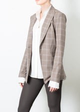 Tech Wool Easy Blazer with Zip Trim - TARON Coat STYLEM   