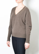 Cashmere V Neck Sweater with Zip Trim - TEMPLETON FALL Sweater STYLEM   