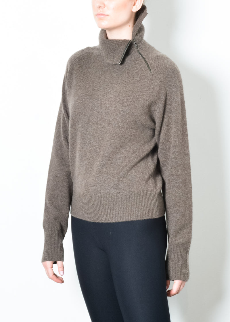 Cashmere Turtle Neck with Zip - TAHOE FA/H Sweater STYLEM Espresso P 