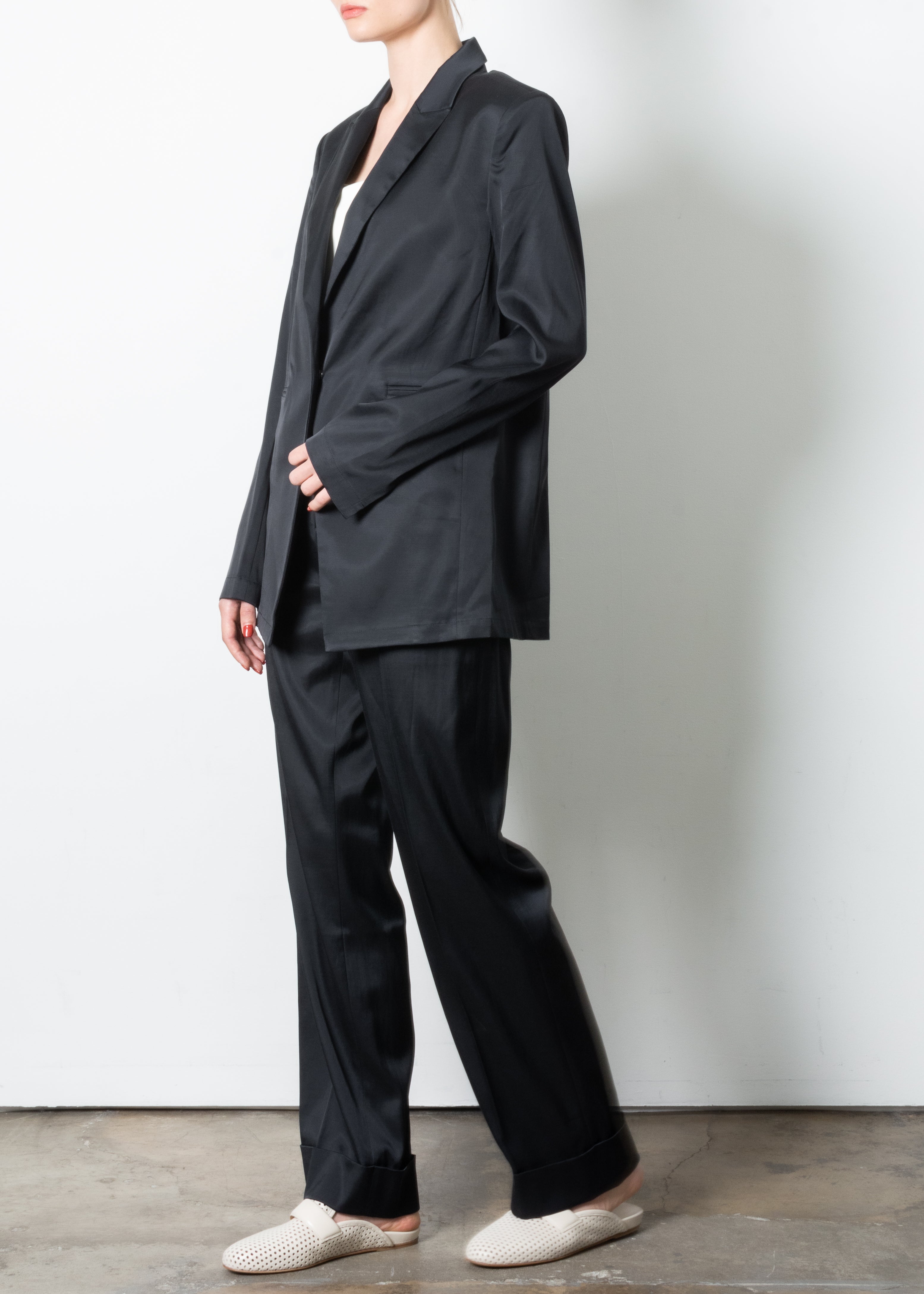 Cupro Cuffed Wide Pants - THIERRY Pant STYLEM   