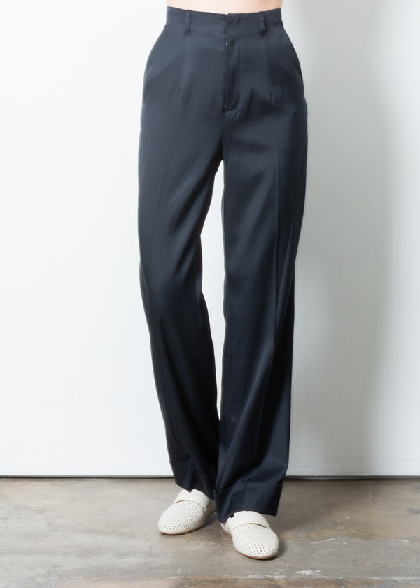 Cupro Cuffed Wide Pants - THIERRY Pant STYLEM Eclipse P 