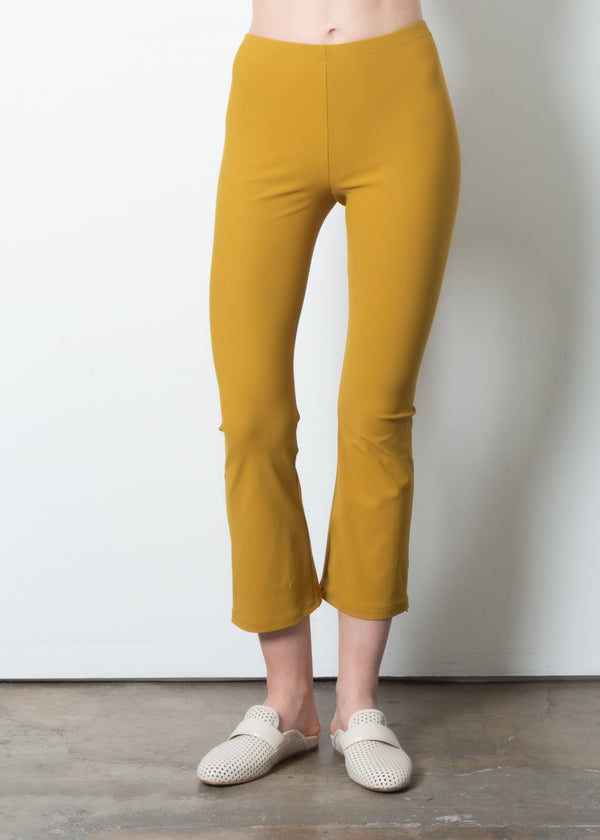 Tech Stretch Cropped Side Zip Legging - MITRA H2 Pant STYLEM Marigold P 