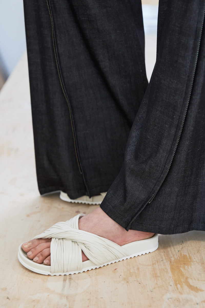 Molded Flat Sandal with Criss Cross Straps by Halmanera Shoes Halmanera   