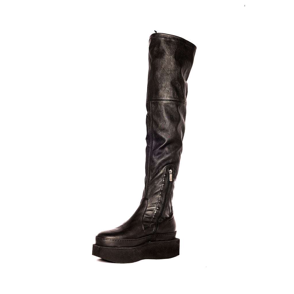 Over The Knee Platform Boots by LOFINA  C6ix Shoes Black 36 