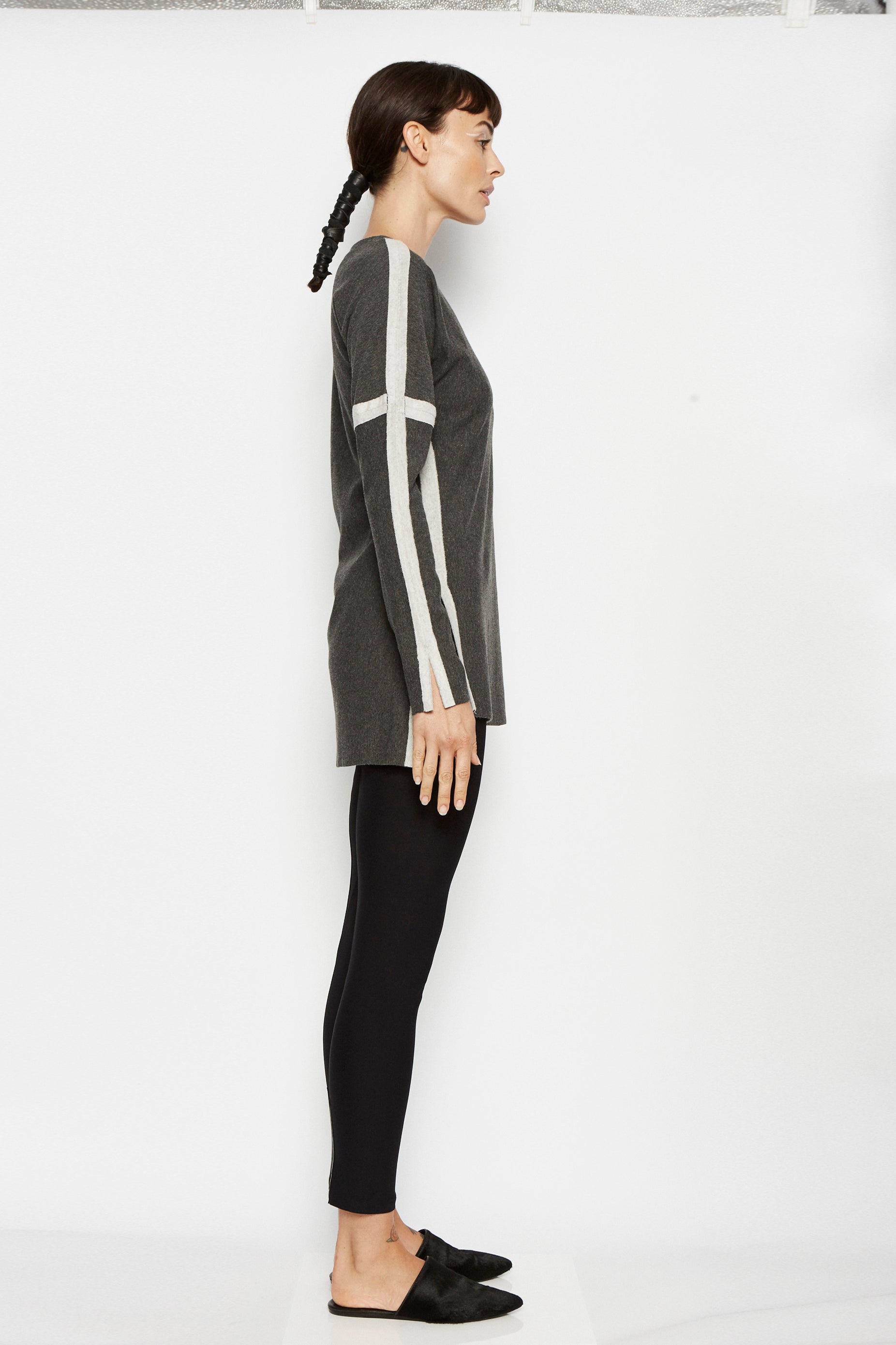 Query Bamboo Fleece Sweatshirt Top Elaine Kim   