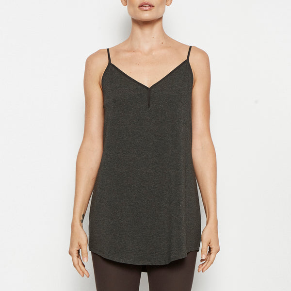 Naya Jersey Long Cami Top Elaine Kim Charcoal P 