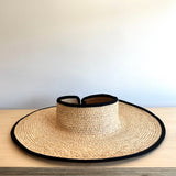 Straw Visor with Black trim - Alex Hat Florabella   
