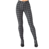 Tech Stretch Jeans w/ Leather Piping - QUINLEY Pant Elaine Kim Houndstooth P 