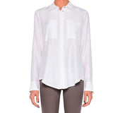 Silk Blouse with Pockets - ROSSMORE CORE Top General Orient White P 