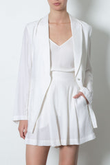 Silk Easy Blazer - TAVEN Coat General Orient White S 