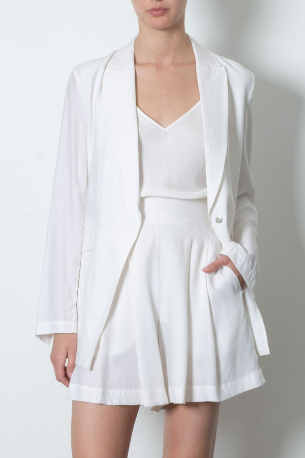 Silk Easy Blazer - TAVEN Coat General Orient White S 