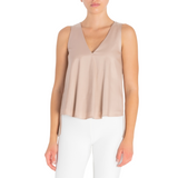 Cupro High Low V Neck Tank - SENECA SS22 Top STYLEM Shell P 