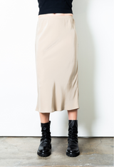 Silk Bias Midi Skirt - REGAN FA/H Skirt GENERAL ORIENT Mushroom P 