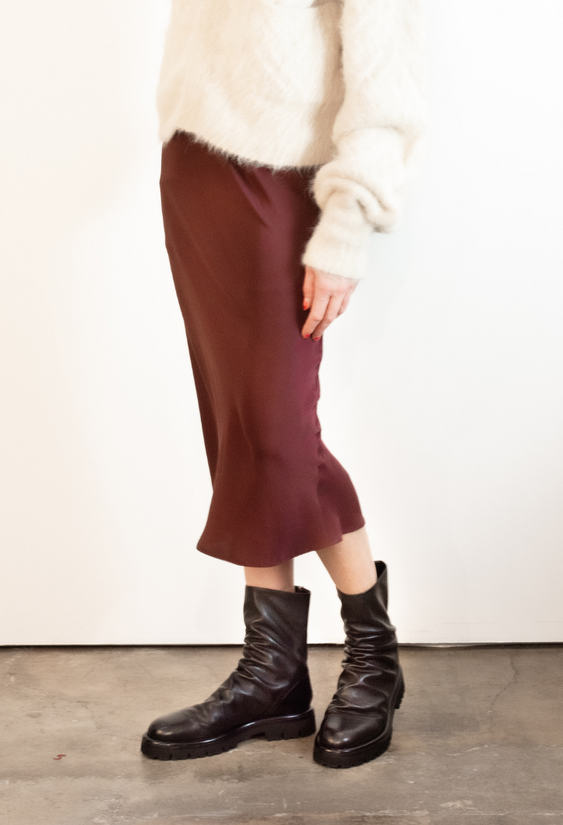 Silk Bias Midi Skirt - REGAN FA/H Skirt GENERAL ORIENT   