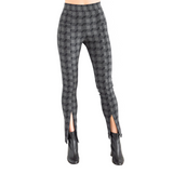 Tech Stretch Legging With Front Zipper - SITAR Pant Elaine Kim Houndstooth P 