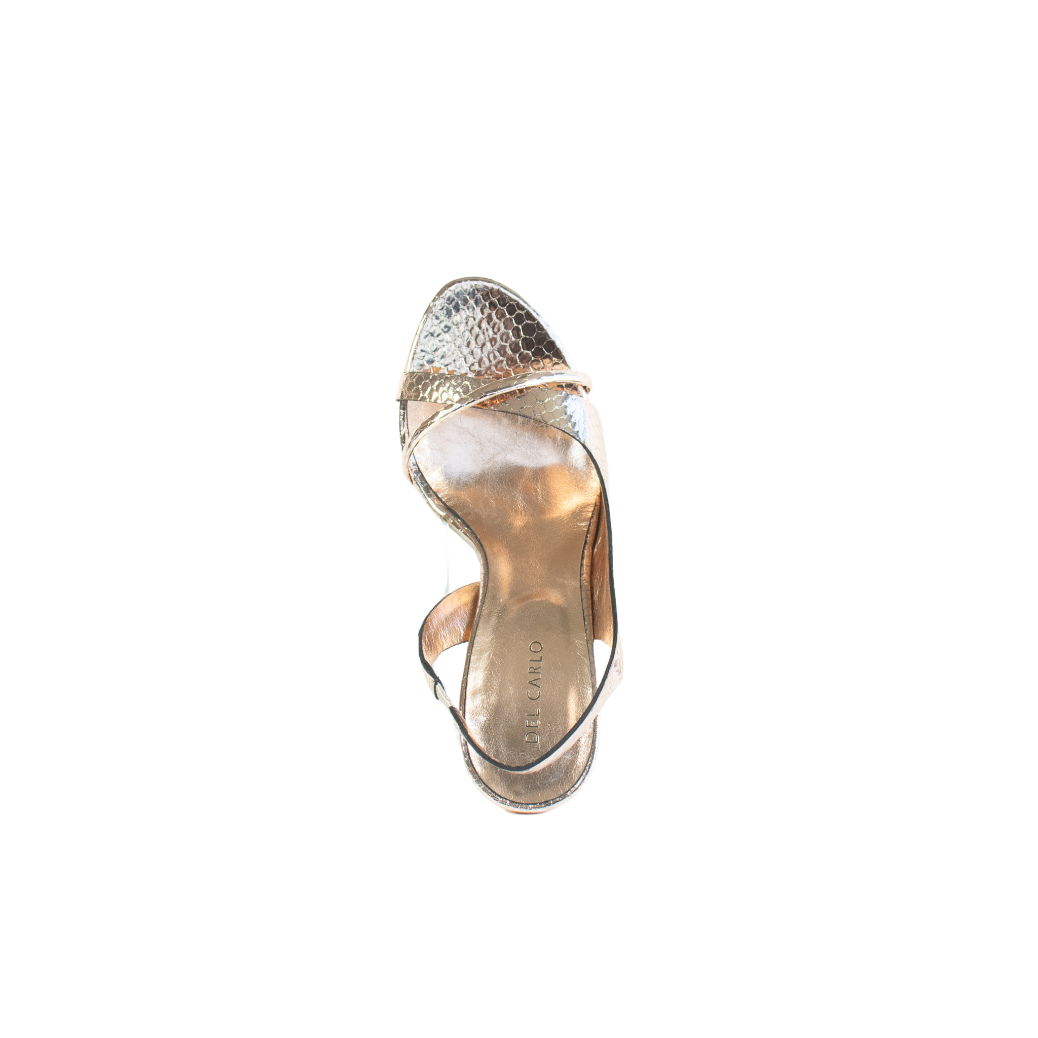 Metallic Stiletto Sandal Shoes Del Carlo   