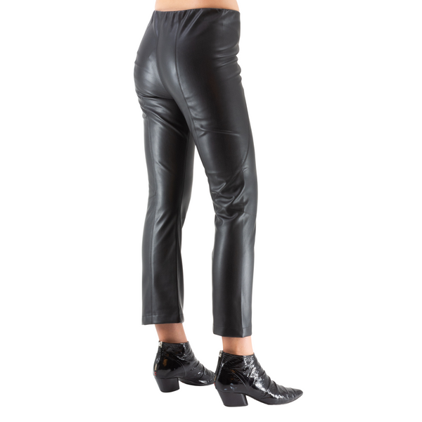Vegan Stretch Leather Crop Legging - SUSRUTA Pant Elaine Kim   