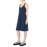 Stretch Linen Dress w/Leather Strap -TEONI SP22 Dress STYLEM   