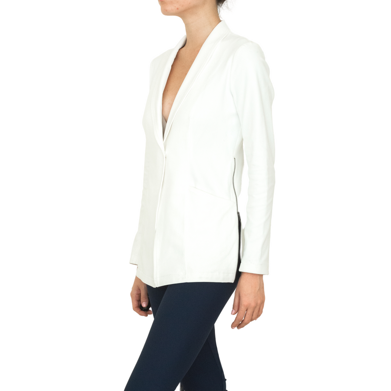 Tech Stretch Shawl Collar Blazer with Zipper - TAMARA SP22 Coat STYLEM   