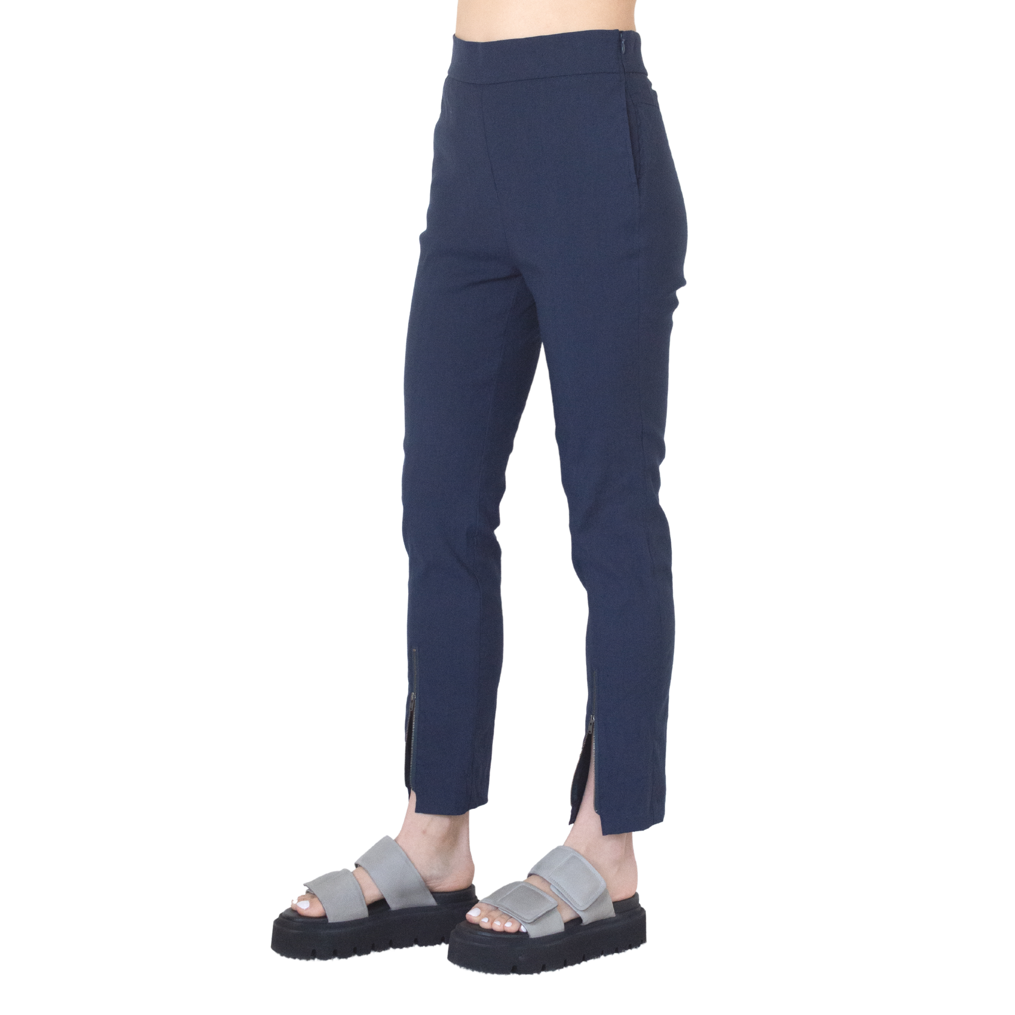 Stretch Linen Slim Pant w/ Zip - TEGAN Pant STYLEM   