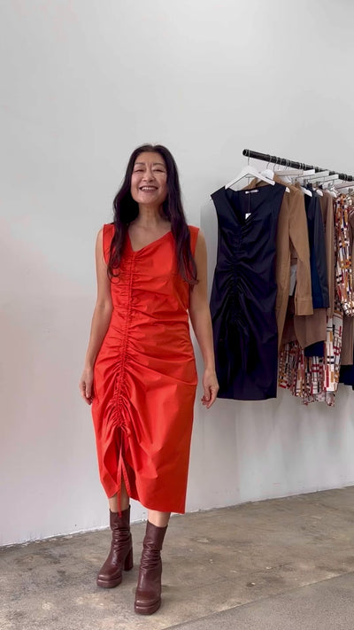 Organic Cotton Bias Dress w/ Drawstrings - UMA Dress STYLEM