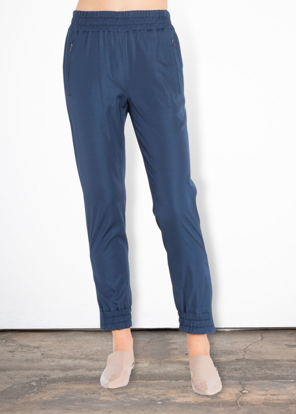 High Power Cupro Jogger w/Leather Trim -TRUDY SP22 Pant STYLEM   