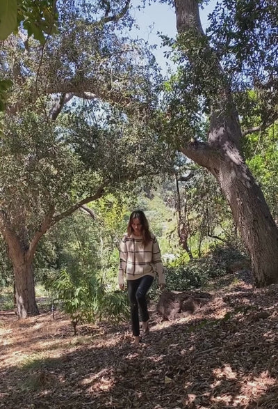 Alpaca Jacquard Crew Neck Sweater -THELMA Sweater STYLEM