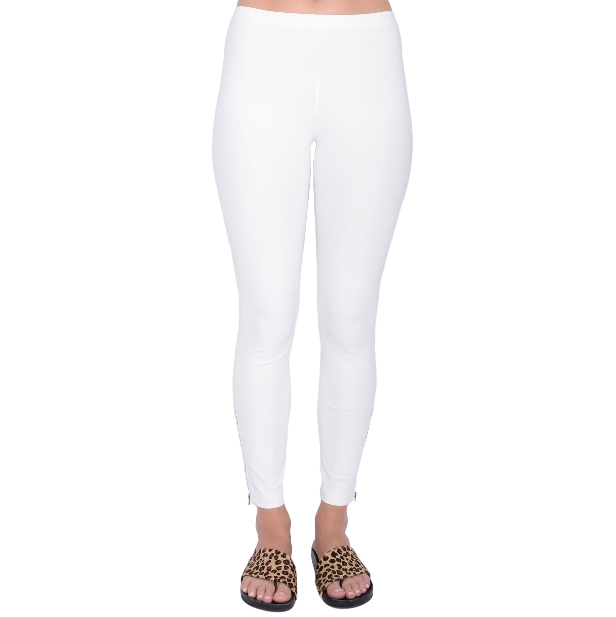 Tech Stretch Legging with Side Zip - ITA Pant Elaine Kim White P 
