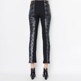 Cropped Flare Leather Pant -NITA Pant Elaine Kim   