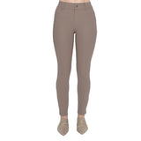 Tech Stretch Jeans w/ Leather Piping - QUINLEY Pant Elaine Kim Taupe P 