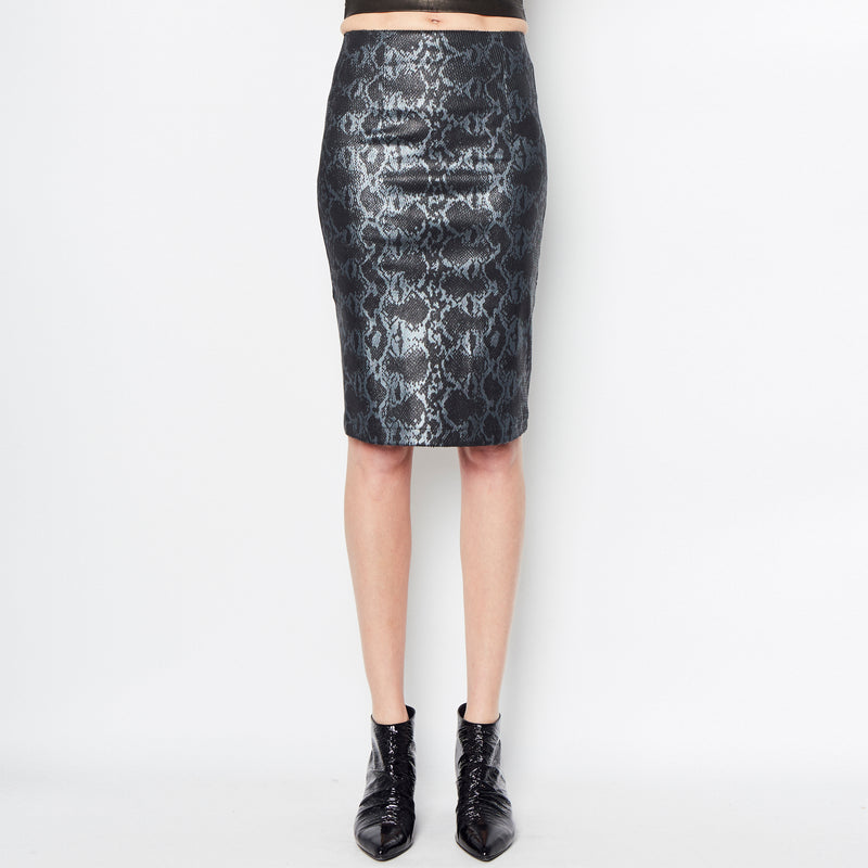 Leather and Tech Stretch Pencil Skirt - REED Skirt Elaine Kim   