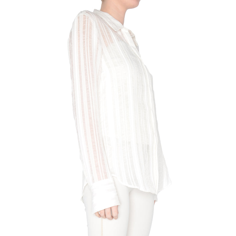 Sheer Stripe Shirt - SAVON Shirt Elaine Kim   