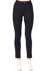 Tech Stretch Jeans w/ Leather Piping - QUINLEY Pant Elaine Kim Midnight P