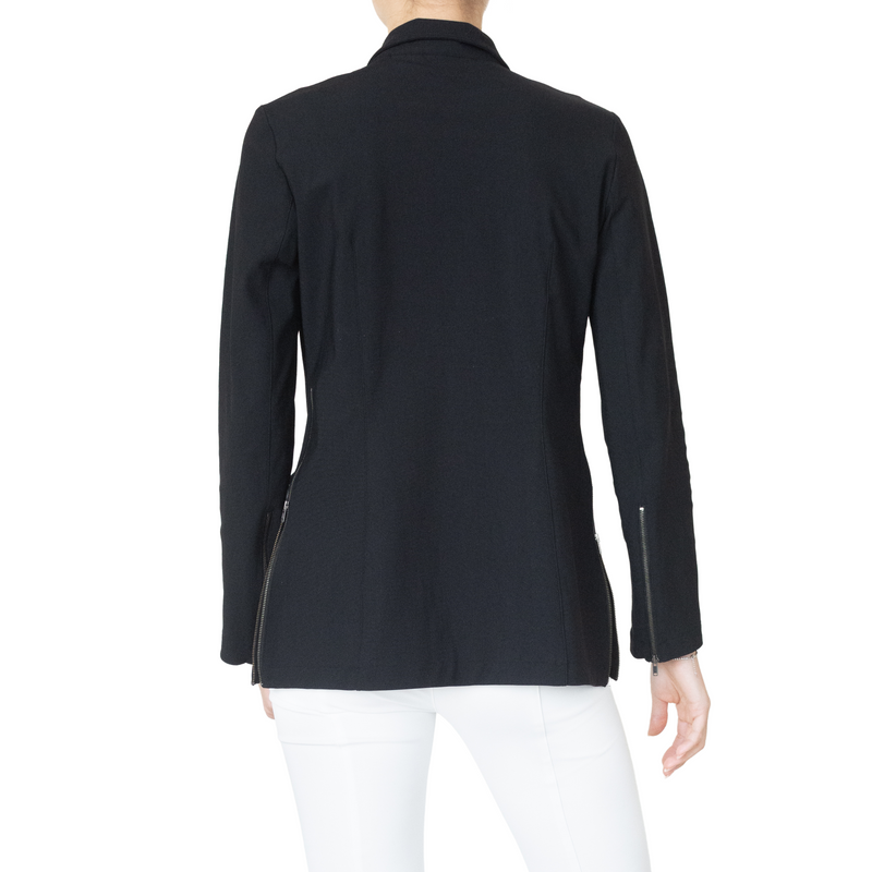 Tech Stretch Shawl Collar Blazer with Zipper - TAMARA SP22 Coat STYLEM   