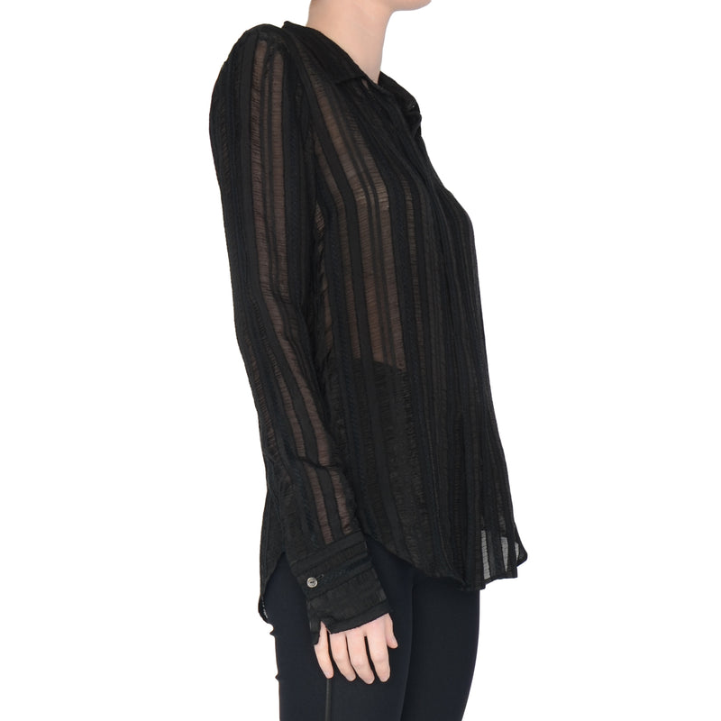 Sheer Stripe Shirt - SAVON Top Elaine Kim